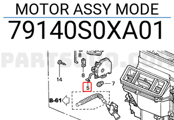 Honda 79140S0XA01 MOTOR ASSY MODE