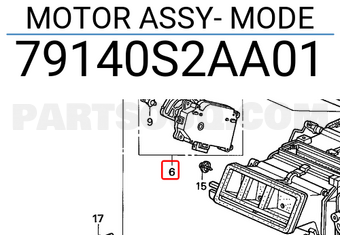 Honda 79140S2AA01 MOTOR ASSY- MODE