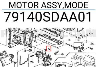 Honda 79140SDAA01 MOTOR ASSY,MODE