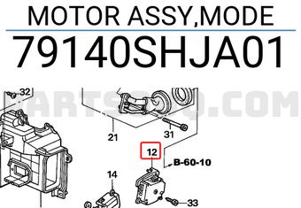 Honda 79140SHJA01 MOTOR ASSY,MODE
