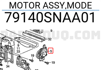 Honda 79140SNAA01 MOTOR ASSY,MODE
