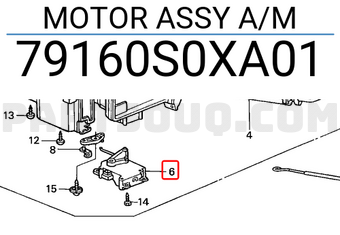 Honda 79160S0XA01 MOTOR ASSY A/M