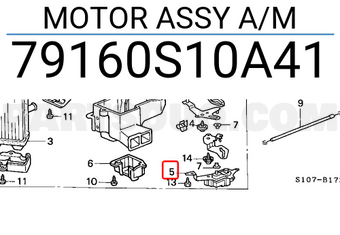 Honda 79160S10A41 MOTOR ASSY A/M