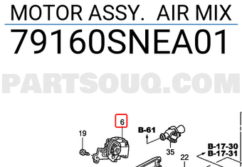 Honda 79160SNEA01 MOTOR ASSY. AIR MIX