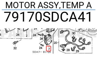 Honda 79170SDCA41 MOTOR ASSY,TEMP A