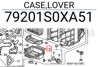 Honda 79201S0XA51 CASE,LOVER
