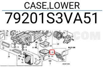 Honda 79201S3VA51 CASE,LOWER