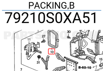 Honda 79210S0XA51 PACKING,B