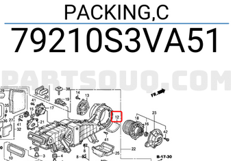 Honda 79210S3VA51 PACKING,C