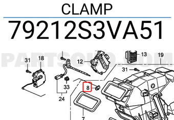 Honda 79212S3VA51 CLAMP