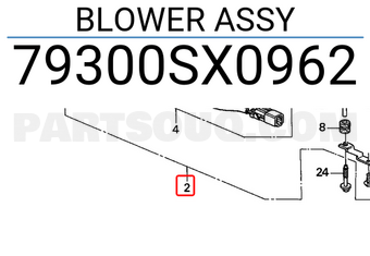 Honda 79300SX0962 BLOWER ASSY