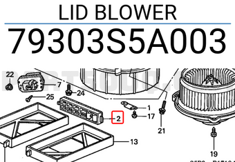 Honda 79303S5A003 LID BLOWER
