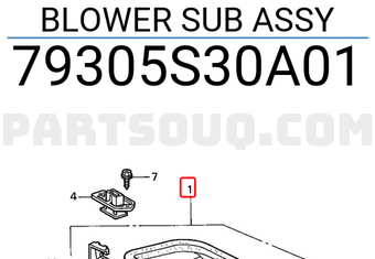 Honda 79305S30A01 BLOWER SUB ASSY
