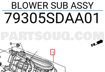 Honda 79305SDAA01 BLOWER SUB ASSY
