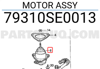 Honda 79310SE0013 MOTOR ASSY