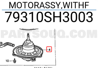 Honda 79310SH3003 MOTORASSY,WITHF