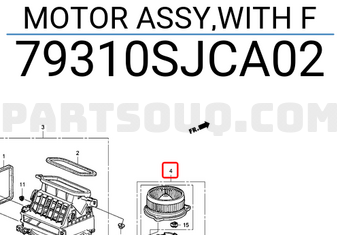 Honda 79310SJCA02 MOTOR ASSY,WITH F
