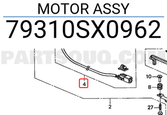 Honda 79310SX0962 MOTOR ASSY