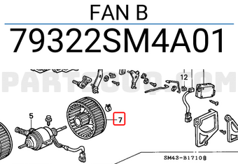 Honda 79322SM4A01 FAN B