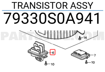 Honda 79330S0A941 TRANSISTOR ASSY