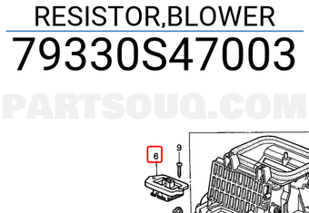 Honda 79330S47003 RESISTOR,BLOWER