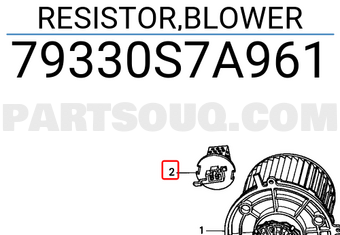 Honda 79330S7A961 RESISTOR,BLOWER