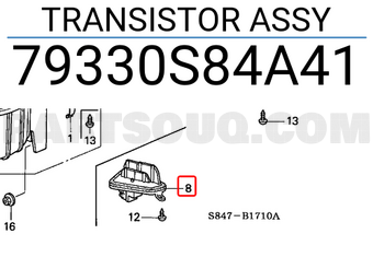 Honda 79330S84A41 TRANSISTOR ASSY