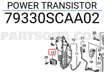 Honda 79330SCAA02 POWER TRANSISTOR