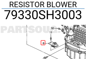 Honda 79330SH3003 RESISTOR BLOWER