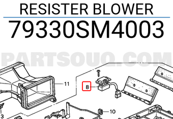 Honda 79330SM4003 RESISTER BLOWER