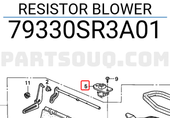 Honda 79330SR3A01 RESISTOR BLOWER