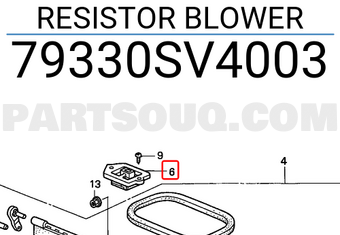 Honda 79330SV4003 RESISTOR BLOWER