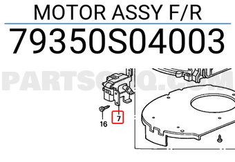 Honda 79350S04003 MOTOR ASSY F/R