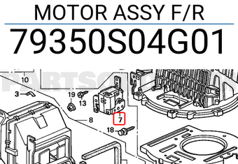Honda 79350S04G01 MOTOR ASSY F/R
