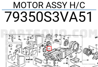 Honda 79350S3VA51 MOTOR ASSY H/C