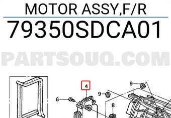 Honda 79350SDCA01 MOTOR ASSY,F/R