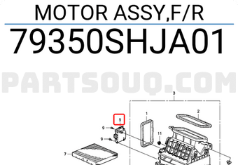 Honda 79350SHJA01 MOTOR ASSY,F/R