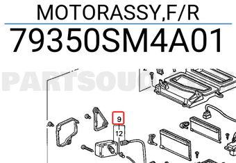 Honda 79350SM4A01 MOTORASSY,F/R