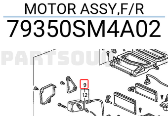 Honda 79350SM4A02 MOTOR ASSY,F/R