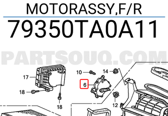 Honda 79350TA0A11 MOTORASSY,F/R