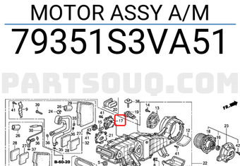 Honda 79351S3VA51 MOTOR ASSY A/M