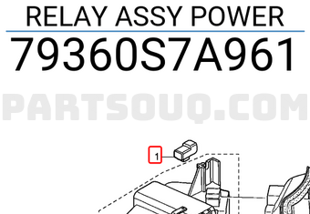 Honda 79360S7A961 RELAY ASSY POWER