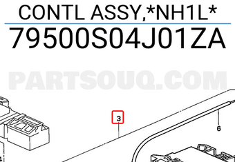 Honda 79500S04J01ZA CONTL ASSY,*NH1L*