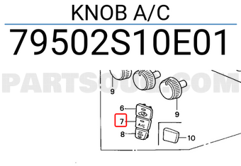 Honda 79502S10E01 KNOB A/C