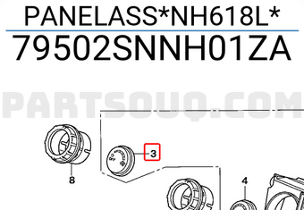Honda 79502SNNH01ZA PANELASS*NH618L*