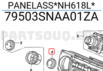 Honda 79503SNAA01ZA PANELASS*NH618L*