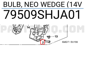 Honda 79509SHJA01 BULB, NEO WEDGE (14V