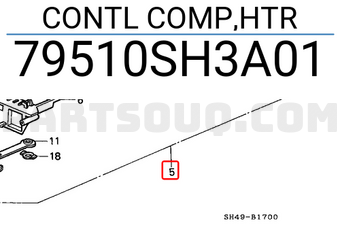 Honda 79510SH3A01 CONTL COMP,HTR