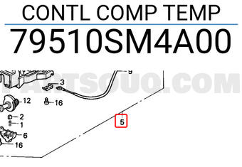 Honda 79510SM4A00 CONTL COMP TEMP