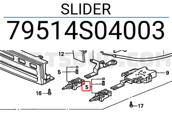 Honda 79514S04003 SLIDER